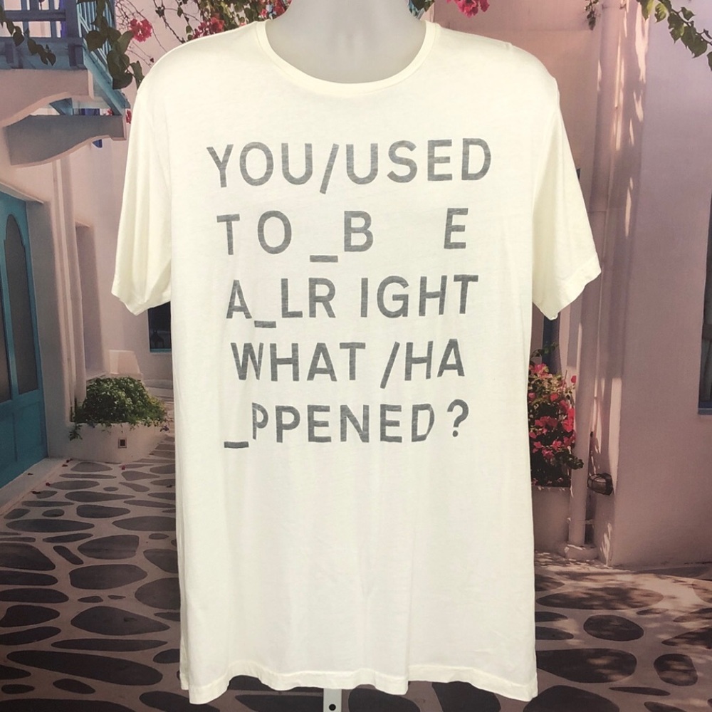 Radiohead 15 Steps Inside Out Off White Graphic T-Shirt